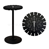 Wooden Wheel, Wooden Display Shelf, Black Holder Stand, Rustic Divination Pendulum Storage Rack, Witch Stuff, Sword Pattern, Wheel: 120x8mm, 2pcs, Studdle: 288x12mm, 1pc(DJEW-WH0046-043)