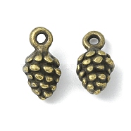 Tibetan Style Pendants, Cadmium Free & Nickel Free & Lead Free, Antique Bronze Color, Pine Cone, 13x7x5.5mm, Hole: 2mm(TIBEP-ZA10-0909Y-AB-FF)
