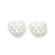 Matte Alloy Beads, Heart, Matte Silver Color, 8.5x10x6mm, Hole: 1.6mm(PALLOY-R145-06MS)