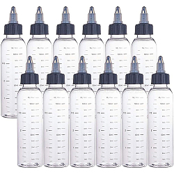 Plastic Empty Bottle, Clear, 16.5cm, Capacity: 110ml, 12pcs/set(TOOL-BC0008-23)