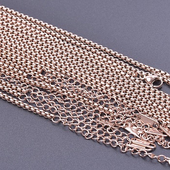 2.5mm Unisex 304 Stainless Steel Box Chains Necklaces