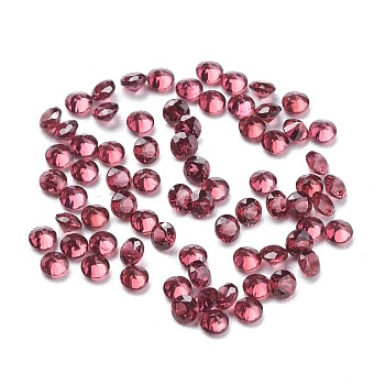 Faceted Natural Garnet Cabochons, Pointed Back, Diamond Shape, 2x1.5mm