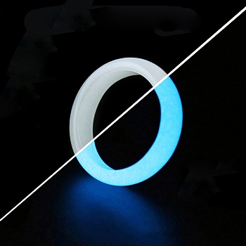 Synthesi Luminous Stone Rings, Light Blue, Inner Diameter: 19~21mm