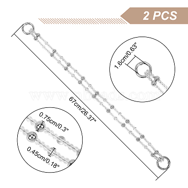 Poignées de sac en chaîne de perles à 2 brins d'acrylique(FIND-WH0128-78)-2