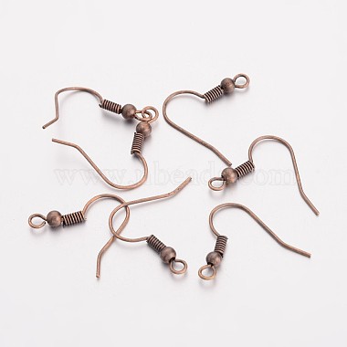 Red Copper Brass Earring Hooks