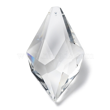 Clear Rhombus Glass Pendants