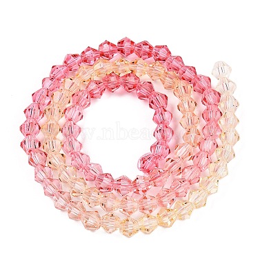 brins de perles de verre peintes à cuisson en dégradé de couleurs(DGLA-A039-T4mm-A02)-2