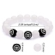 Natural White Jade Round Beaded Stretch Bracelet(BJEW-SW00077-12)-7