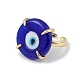 Lampwork Evil Eye Open Cuff Ring(RJEW-C051-01G-07)-2