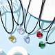 Valentine's Day Glass Heart Pendant Necklaces(NJEW-JN04570-01)-5