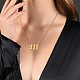 Angel Number Pendant Necklace & Open Cuff Ring(JX203A)-7