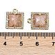 Natural Sunstone Faceted Square Charms(G-I375-06G-06)-3