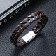 Leather Woven Flat Cord Bracelets(PW-WG42872-02)-1