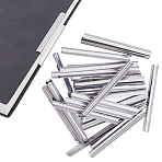 30Pcs 430 Stainless Steel Notebook Edge Clips, Stainless Steel Color, 50x5x4mm(STAS-FH0005-59P)