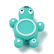 Silicone Focal Beads, Turtle, Light Sea Green, 29x22x8mm, Hole: 3mm(SIL-C001-01F)