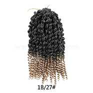 Spring Twist Ombre Colors Crochet Braids Hair, Synthetic Braiding Hair Extensions, Heat Resistant High Temperature Fiber, Long & Curly Hair, Light Brown, 14 inch(35.5cm), 24strands/pc(OHAR-G005-10B)