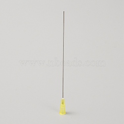 Plastic & Stainless Steel Fluid Precision Blunt Needle Dispense Tips, Long Glue Dispensing Needles, Yellow, 11.7x0.8x0.65cm, Inner Diameter: 0.4cm, Pin: 0.9mm, hole: 0.62mm(TOOL-WH0053-48G)