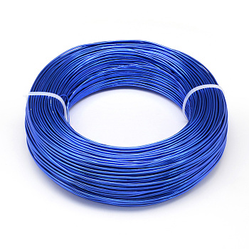 Round Aluminum Wire, Bendable Metal Craft Wire, for DIY Jewelry Craft Making, Royal Blue, 7 Gauge, 3.5mm, 20m/500g(65.6 Feet/500g)