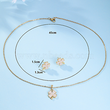 Alloy Clover Jewelry Set(SD8339)-5