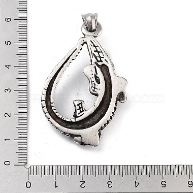 Retro 304 Stainless Steel Big Pendants(STAS-I205-20AS)-3