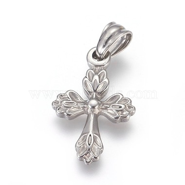 Stainless Steel Color Cross Stainless Steel Pendants