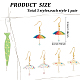 3 Pairs 3 Colors 3D Umbrella Acrylic Dangle Earrings(EJEW-AN0002-97)-6