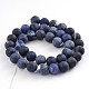 Frosted Natural Sodalite Round Bead Strands(X-G-F231-01-8mm)-2