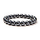 Non-magnetic Synthetic Hematite Round Beads Stretch Bracelets(BJEW-PH0001-8mm-22)-1