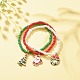 3Pcs 3 Style Glass Seed Stretch Bracelets Set(BJEW-JB08200)-2