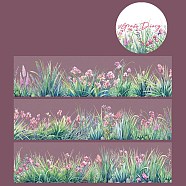 Waterproof PET Decorative Stickers, Grass Diary Series, Chocolate, 30x0.2mm, 2m/roll.(DIY-M072-03F)