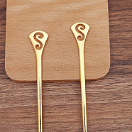 Alloy Hair Sticks, Long-Lasting Plated, Hair Accessories for Woman, Golden, 130x19mm(OHAR-PW0006-22A)