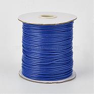 Eco-Friendly Korean Waxed Polyester Cord, Blue, 2mm, about 90yards/roll(80m/roll)(YC-P002-2mm-1161)