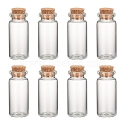 Glass Jar Bead Containers, Corked Bottles, Clear, 22x50mm, Capactiy: about 10ml(0.34 fl. oz)(X-CON-Q005)