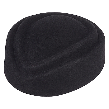 Wool French Beret for Women, Artist Hat, Black, 210x180x90mm