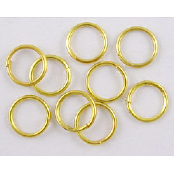 Brass Jump Rings, Open Jump Rings, Cadmium Free & Nickel Free & Lead Free, Golden, 7x1mm, 18 Gauge, Inner Diameter: 5mm, about 4000pcs/500g