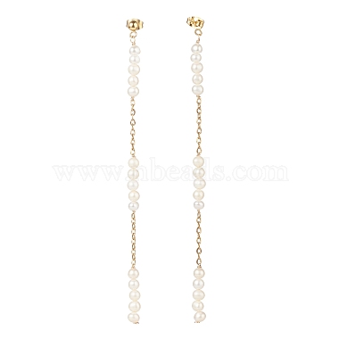 Aretes colgantes de cadena larga con cuentas de perlas naturales(EJEW-JE04932)-2