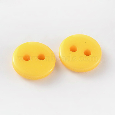 2-Hole Flat Round Resin Sewing Buttons for Costume Design(BUTT-E119-18L-04)-2