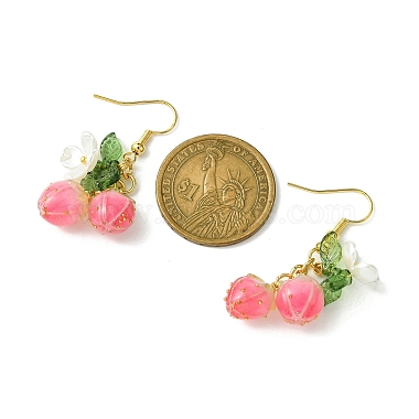 Boucles d'oreilles pendantes en résine époxy et plastique abs(EJEW-TA00470)-3