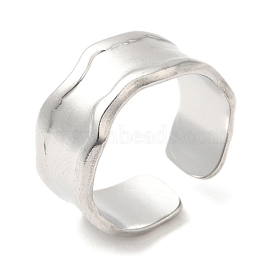 304 Stainless Steel Open Cuff Rings(RJEW-K245-63P)-3