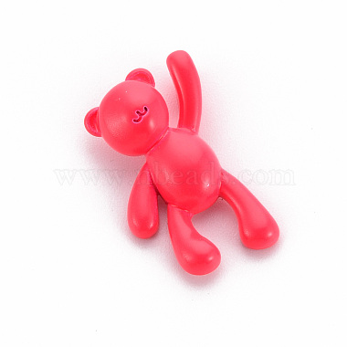 Cerise Bear Brass Pendants