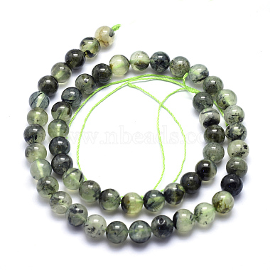Natural Prehnite Beads Strands(G-K224-03-8mm)-2