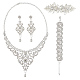 Conjunto de joyas de boda con rhinestone de cristal gomakerer(SJEW-GO0001-02)-1