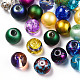 Mixed Style & Mixed Color Round Spray Painted Glass Beads(DGLA-X0003-10mm)-2
