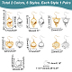 12 paires de boucles d'oreilles en forme de dôme vierge en verre de style 12(EJEW-AB00025)-4