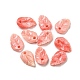 Synthetic Coral Dyed Leaf Charms(CORA-Q034-01-01)-1