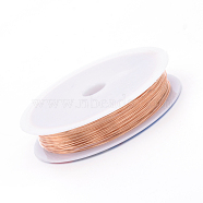 Bare Round Copper Wire, Raw Copper Wire, Copper Jewelry Craft Wire, Original Color, 26 Gauge, 0.4mm, about 2887.13 Feet(880m)/1000g(CWIR-S003-0.4mm-14)