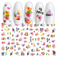 Nail Art Stickers, Self-adhesive, For Nail Tips Decorations, Sweetmeats Pattern, Colorful, 123x80mm(MRMJ-Q080-F647)