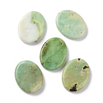 Natural Chrysoprase Oval Palm Stone, Reiki Healing Pocket Stone for Anxiety Stress Relief Therapy, 45x35x8mm