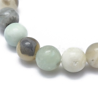 Bracelets extensibles en perles d'amazonite de fleurs naturelles(X-BJEW-K212-A-007)-3