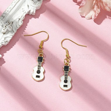 Golden Alloy Enamel Dangle Earrings(EJEW-JE05653-03)-2